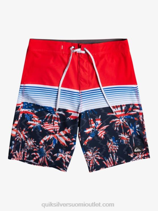 Quiksilver D6JJ1459 miehet korkean riskin punainen surfsilk panel 20 boardshortsit