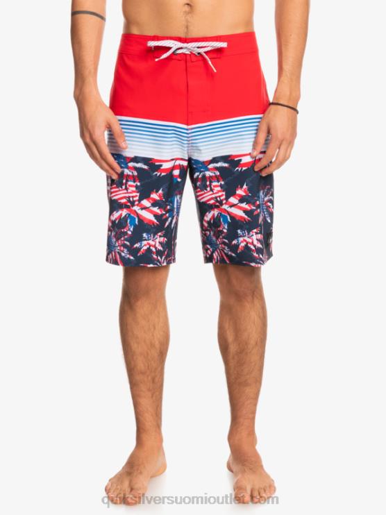 Quiksilver D6JJ1459 miehet korkean riskin punainen surfsilk panel 20 boardshortsit