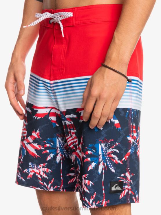 Quiksilver D6JJ1459 miehet korkean riskin punainen surfsilk panel 20 boardshortsit