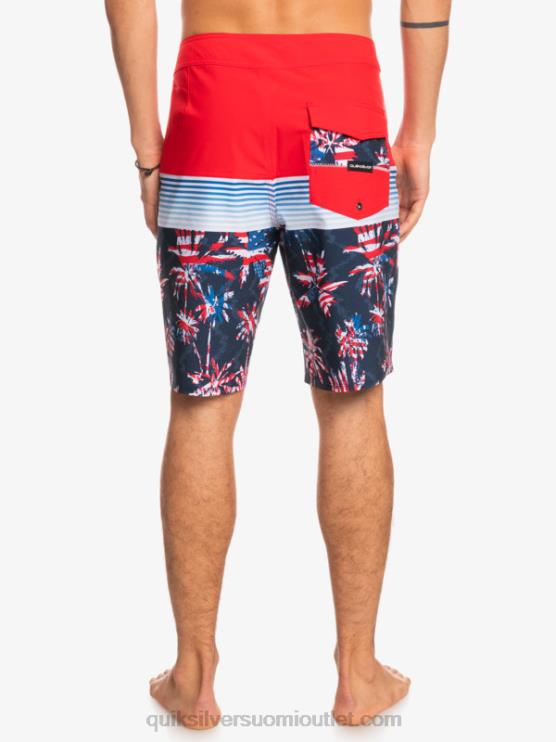 Quiksilver D6JJ1459 miehet korkean riskin punainen surfsilk panel 20 boardshortsit