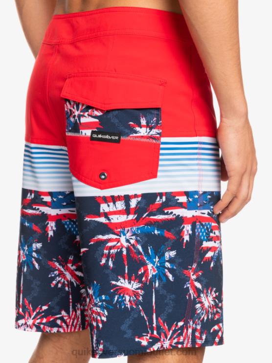 Quiksilver D6JJ1459 miehet korkean riskin punainen surfsilk panel 20 boardshortsit