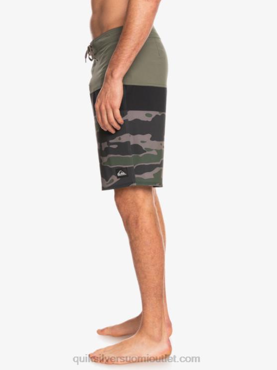 Quiksilver D6JJ1460 miehet kaatunut kivi surfsilk panel 20 boardshortsit