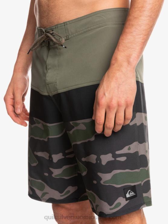 Quiksilver D6JJ1460 miehet kaatunut kivi surfsilk panel 20 boardshortsit
