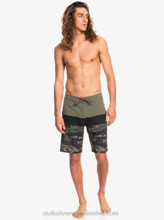 Quiksilver D6JJ1460 miehet kaatunut kivi surfsilk panel 20 boardshortsit