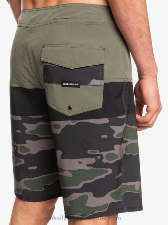 Quiksilver D6JJ1460 miehet kaatunut kivi surfsilk panel 20 boardshortsit