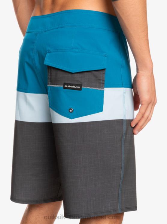 Quiksilver D6JJ1462 miehet sininen harmaa surfsilk panel 20 boardshortsit