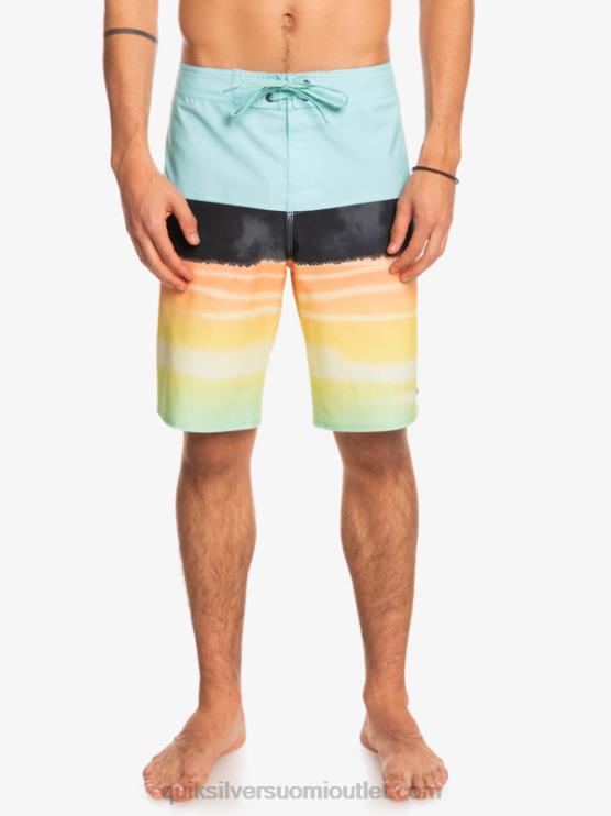 Quiksilver D6JJ1463 miehet enkelin sininen surfsilk panel 20 boardshortsit