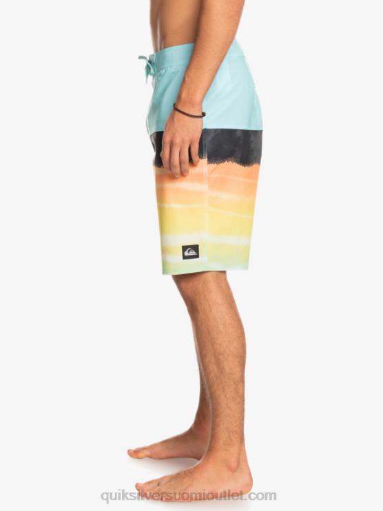 Quiksilver D6JJ1463 miehet enkelin sininen surfsilk panel 20 boardshortsit