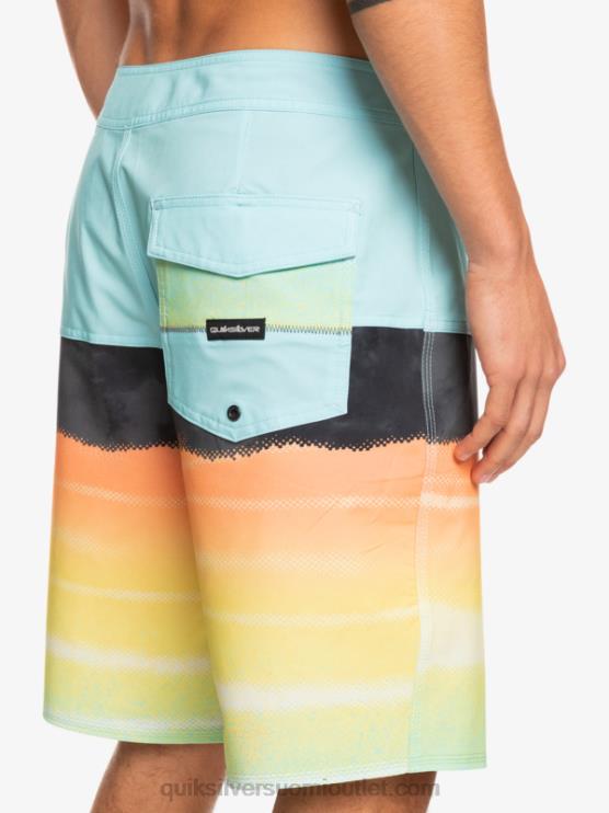Quiksilver D6JJ1463 miehet enkelin sininen surfsilk panel 20 boardshortsit