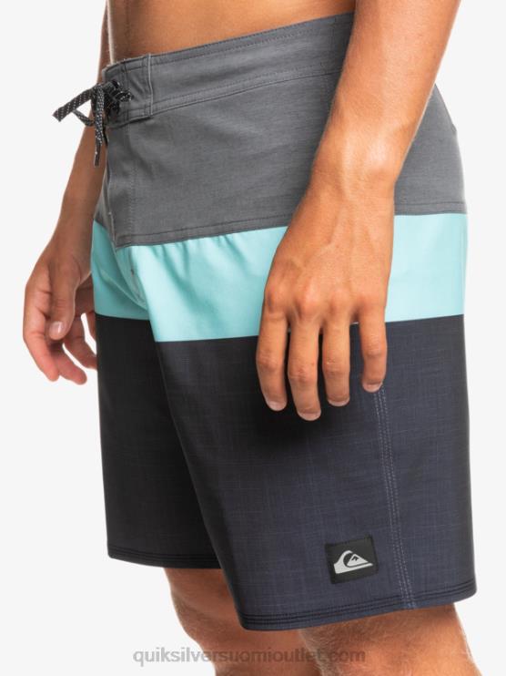 Quiksilver D6JJ1464 miehet musta surfsilk panel 20 boardshortsit