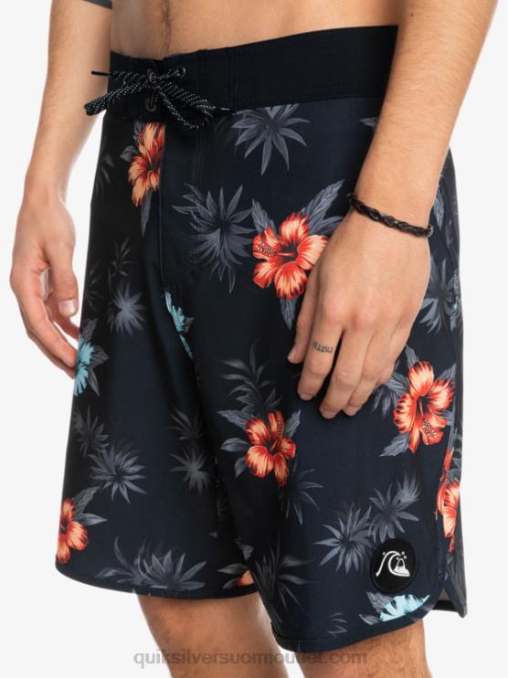 Quiksilver D6JJ1496 miehet musta surfsilk kampasimpukka 19 boardshortsit