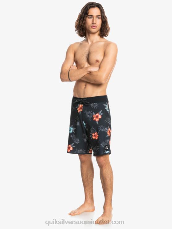 Quiksilver D6JJ1496 miehet musta surfsilk kampasimpukka 19 boardshortsit