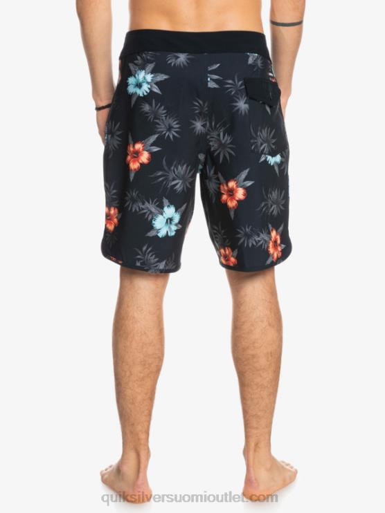 Quiksilver D6JJ1496 miehet musta surfsilk kampasimpukka 19 boardshortsit