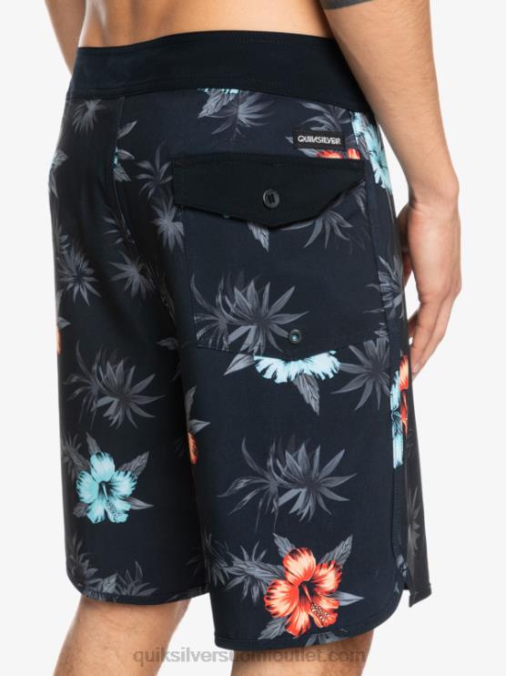 Quiksilver D6JJ1496 miehet musta surfsilk kampasimpukka 19 boardshortsit