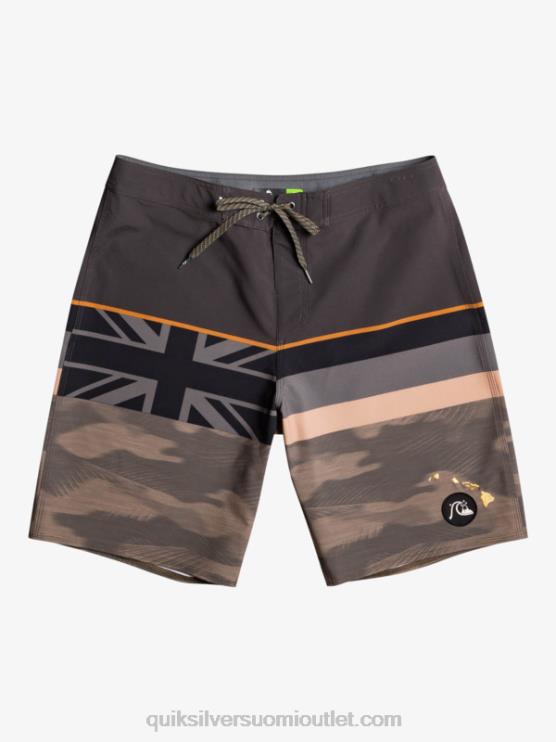 Quiksilver D6JJ1603 miehet rypäleen lehtiä surfsilkki haalistunut raita 20 boardshortsit