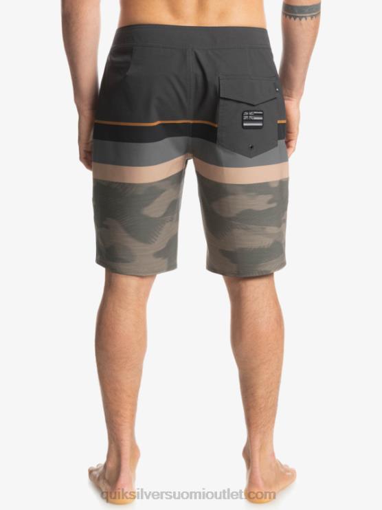 Quiksilver D6JJ1603 miehet rypäleen lehtiä surfsilkki haalistunut raita 20 boardshortsit