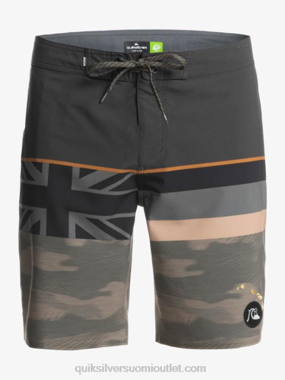 Quiksilver D6JJ1603 miehet rypäleen lehtiä surfsilkki haalistunut raita 20 boardshortsit