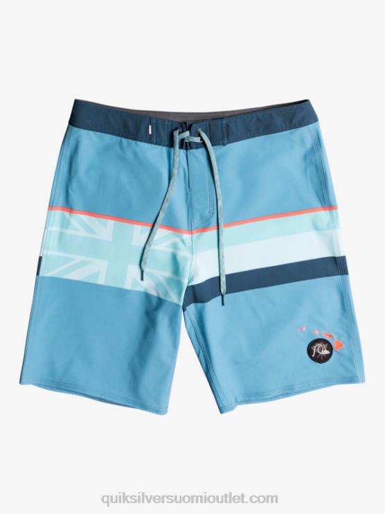 Quiksilver D6JJ1604 miehet delph sininen surfsilkki haalistunut raita 20 boardshortsit
