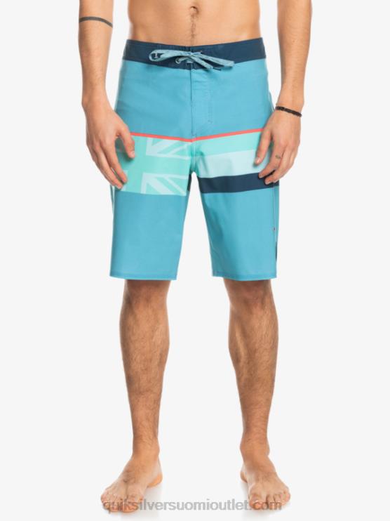 Quiksilver D6JJ1604 miehet delph sininen surfsilkki haalistunut raita 20 boardshortsit