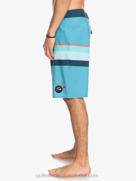 Quiksilver D6JJ1604 miehet delph sininen surfsilkki haalistunut raita 20 boardshortsit