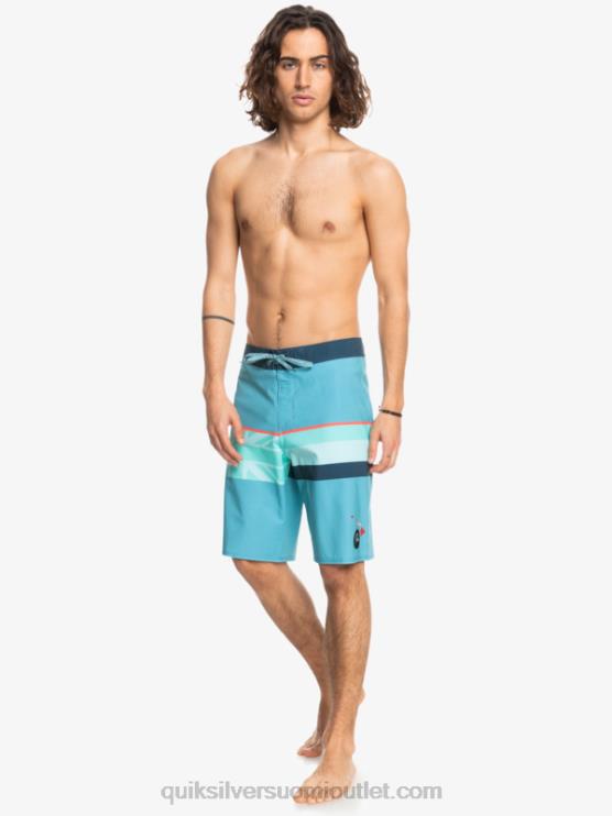 Quiksilver D6JJ1604 miehet delph sininen surfsilkki haalistunut raita 20 boardshortsit