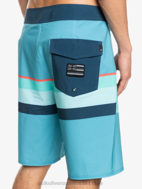 Quiksilver D6JJ1604 miehet delph sininen surfsilkki haalistunut raita 20 boardshortsit