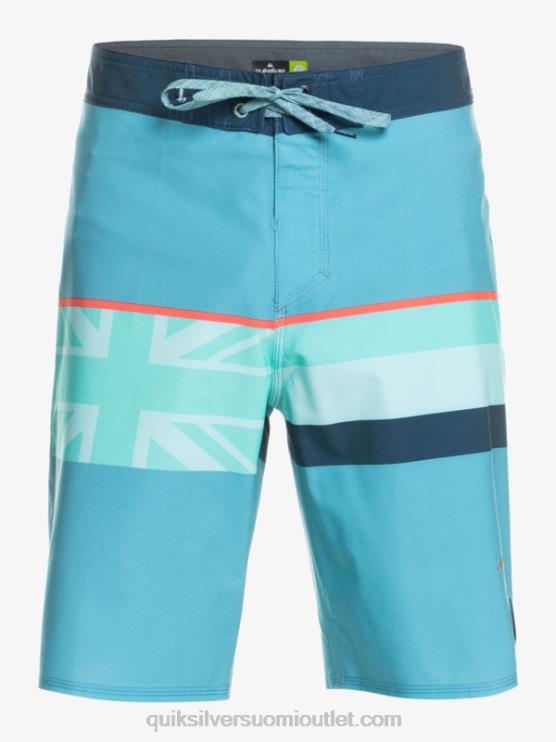 Quiksilver D6JJ1604 miehet delph sininen surfsilkki haalistunut raita 20 boardshortsit