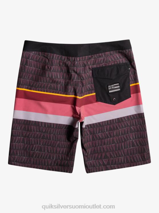 Quiksilver D6JJ1605 miehet rubiiniviini surfsilkki haalistunut raita 20 boardshortsit