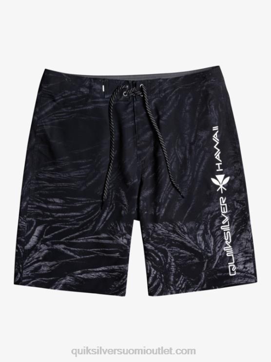 Quiksilver D6JJ1608 miehet musta surfsilk hawaii kotitekoiset haalistuneet 20 boardshortsit