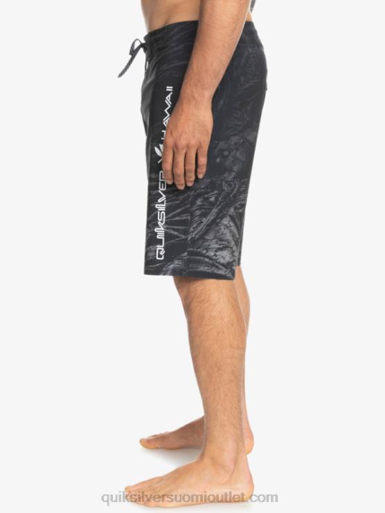 Quiksilver D6JJ1608 miehet musta surfsilk hawaii kotitekoiset haalistuneet 20 boardshortsit