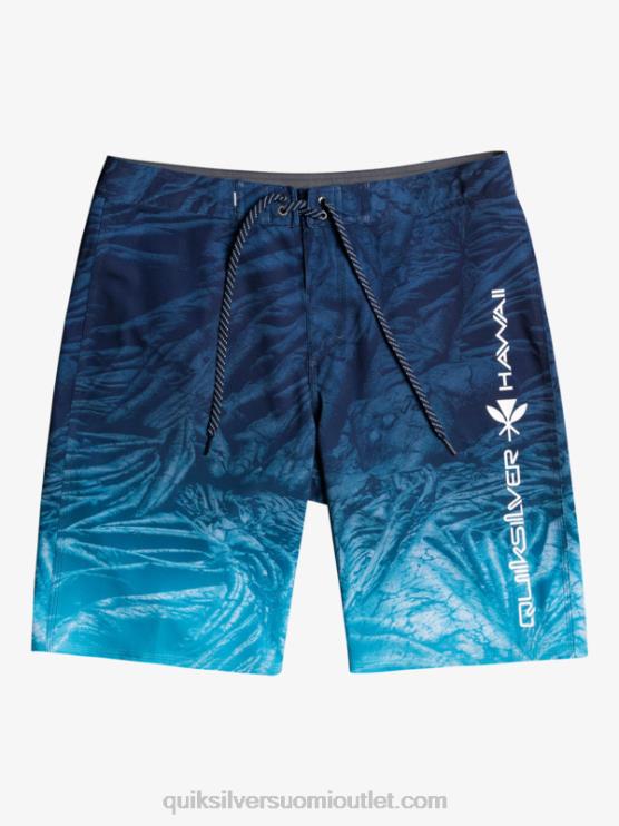 Quiksilver D6JJ1609 miehet merkki sininen surfsilk hawaii kotitekoiset haalistuneet 20 boardshortsit