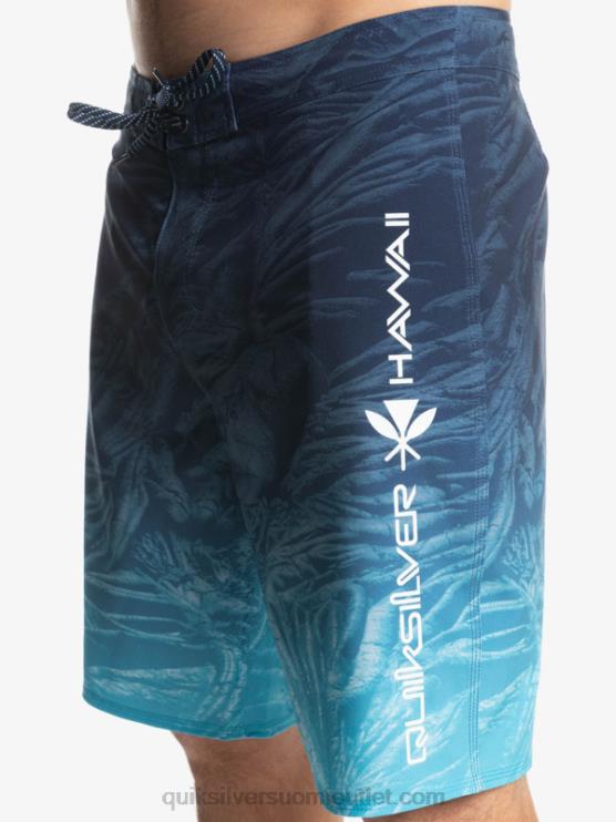 Quiksilver D6JJ1609 miehet merkki sininen surfsilk hawaii kotitekoiset haalistuneet 20 boardshortsit