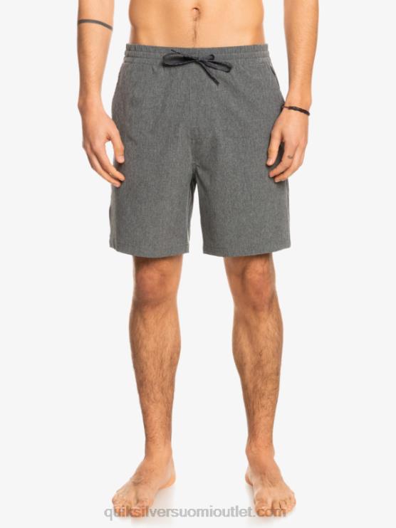 Quiksilver D6JJ1664 miehet musta joustavat kanerva sammakkoeläin 18 hybridishortsit