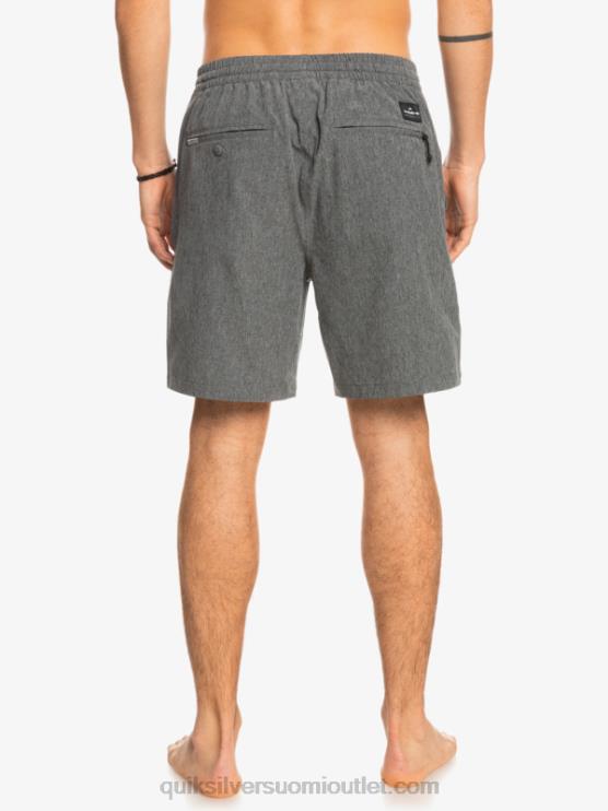 Quiksilver D6JJ1664 miehet musta joustavat kanerva sammakkoeläin 18 hybridishortsit
