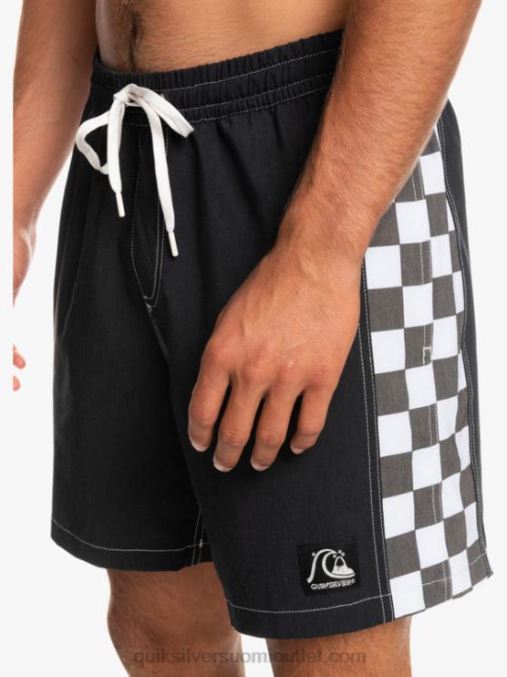 Quiksilver D6JJ1674 miehet musta hamppustretch alkuperäinen kaari 17 volleya
