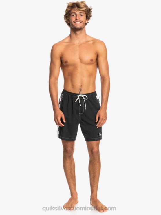 Quiksilver D6JJ1674 miehet musta hamppustretch alkuperäinen kaari 17 volleya