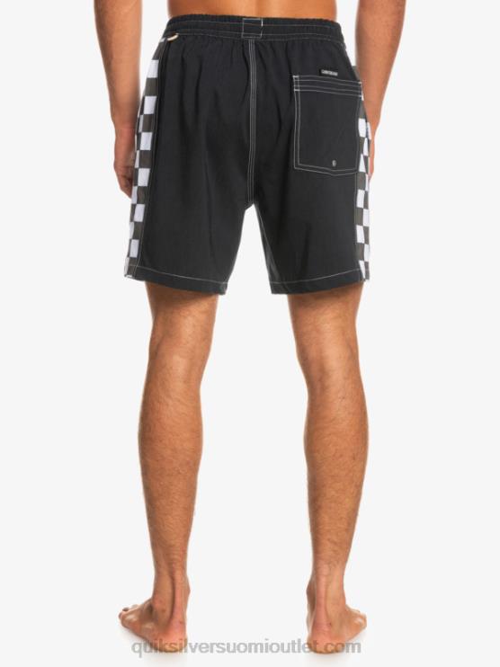 Quiksilver D6JJ1674 miehet musta hamppustretch alkuperäinen kaari 17 volleya