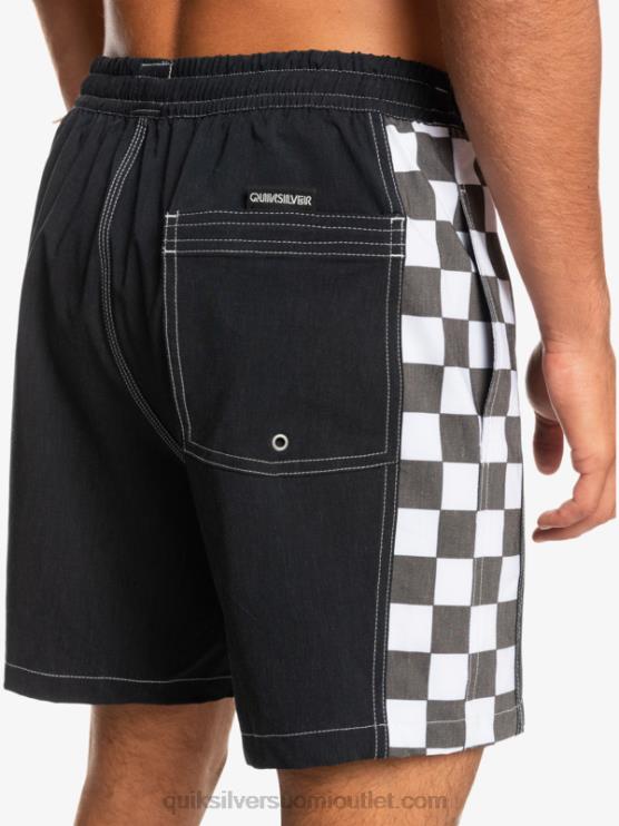 Quiksilver D6JJ1674 miehet musta hamppustretch alkuperäinen kaari 17 volleya