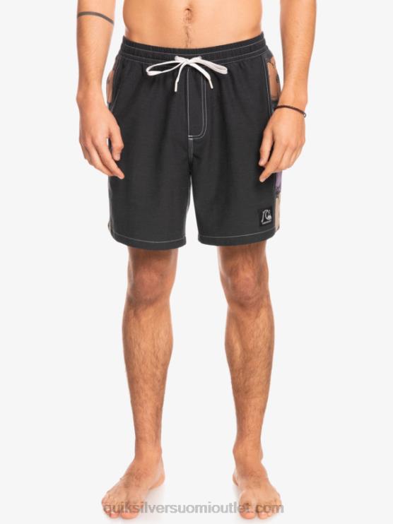Quiksilver D6JJ1677 miehet musta hamppustretch alkuperäinen kaari 17 volleya