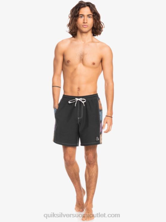 Quiksilver D6JJ1677 miehet musta hamppustretch alkuperäinen kaari 17 volleya