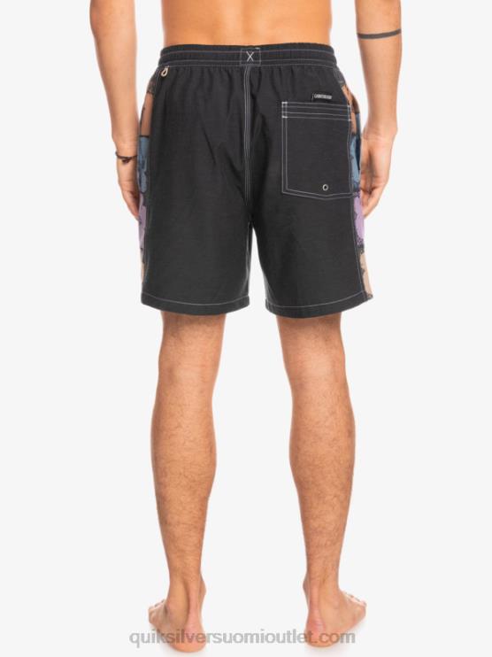 Quiksilver D6JJ1677 miehet musta hamppustretch alkuperäinen kaari 17 volleya