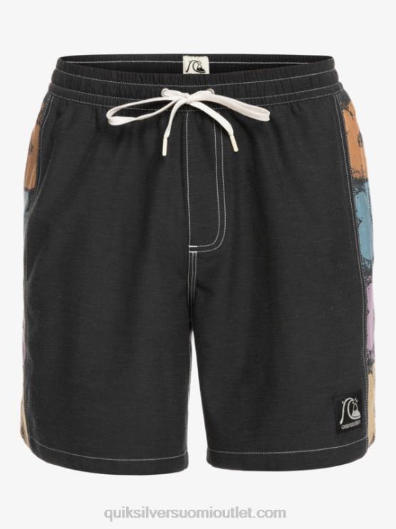 Quiksilver D6JJ1677 miehet musta hamppustretch alkuperäinen kaari 17 volleya
