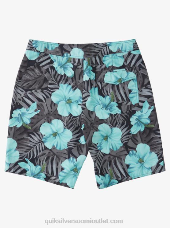 Quiksilver D6JJ1683 miehet musta d kukkainen arjen klassiset kukkaiset 20 boardshortsit