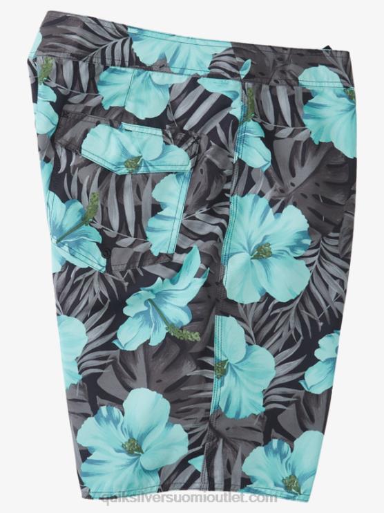 Quiksilver D6JJ1683 miehet musta d kukkainen arjen klassiset kukkaiset 20 boardshortsit