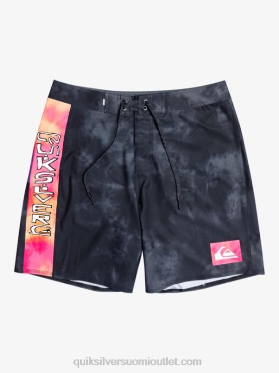 Quiksilver D6JJ1747 miehet musta surfsilk acid pesu 18 boardshortsit
