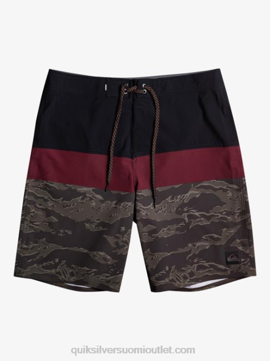 Quiksilver D6JJ1785 miehet musta surfsilk panel 20 boardshortsit