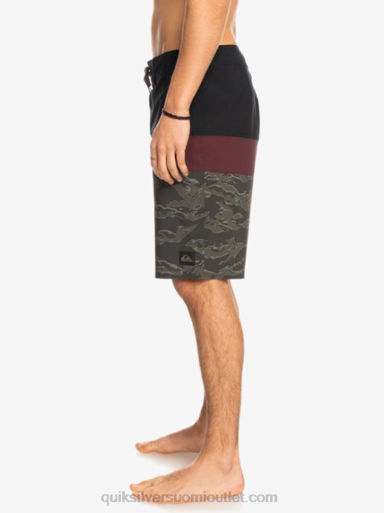 Quiksilver D6JJ1785 miehet musta surfsilk panel 20 boardshortsit