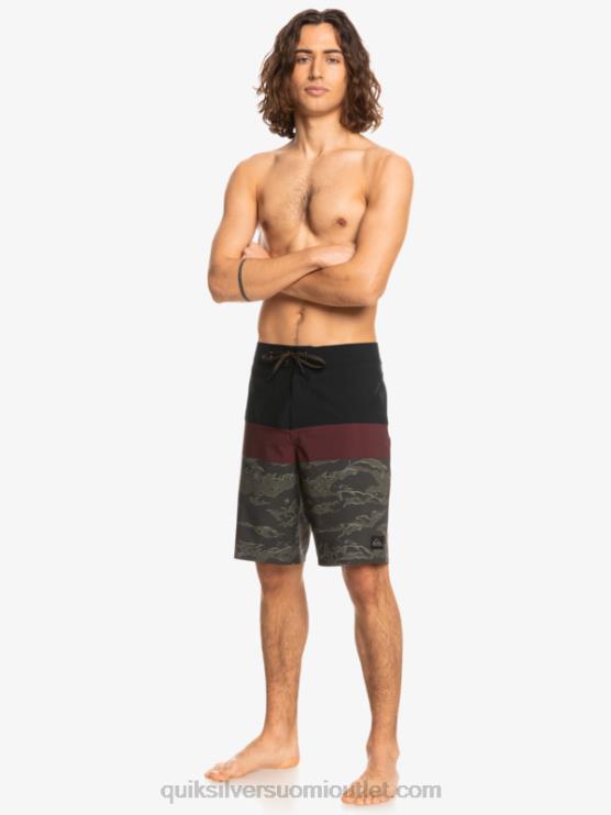 Quiksilver D6JJ1785 miehet musta surfsilk panel 20 boardshortsit
