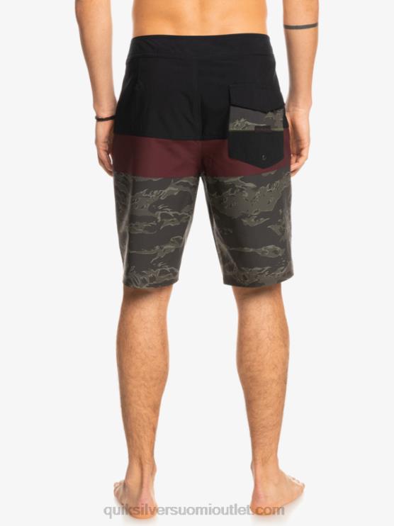 Quiksilver D6JJ1785 miehet musta surfsilk panel 20 boardshortsit