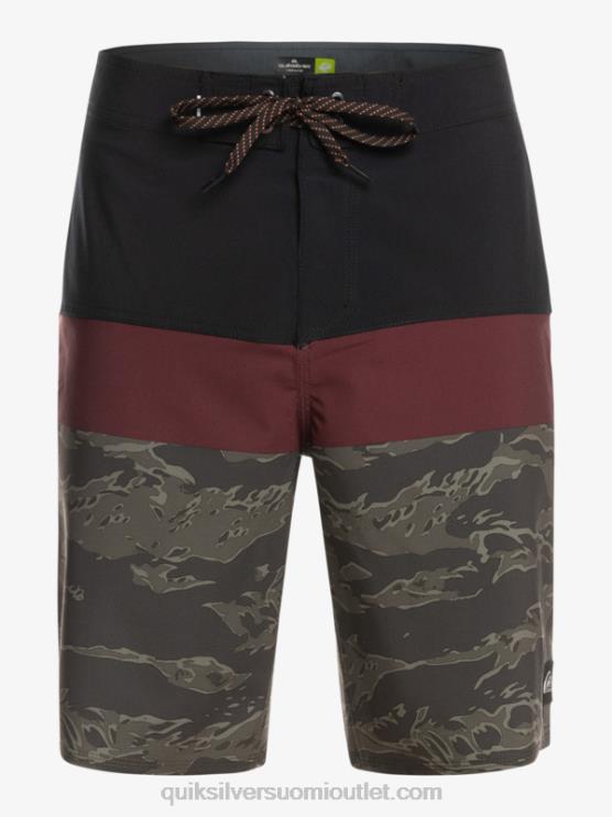 Quiksilver D6JJ1785 miehet musta surfsilk panel 20 boardshortsit